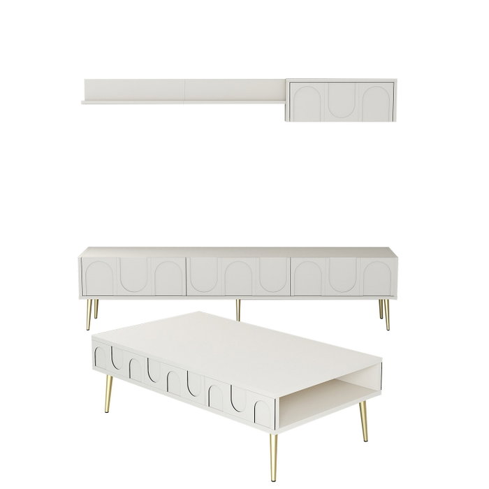 Hanah Home Lyon 3 - Crema y Oro Hanah Home Lyon 3 - Crema y Oro